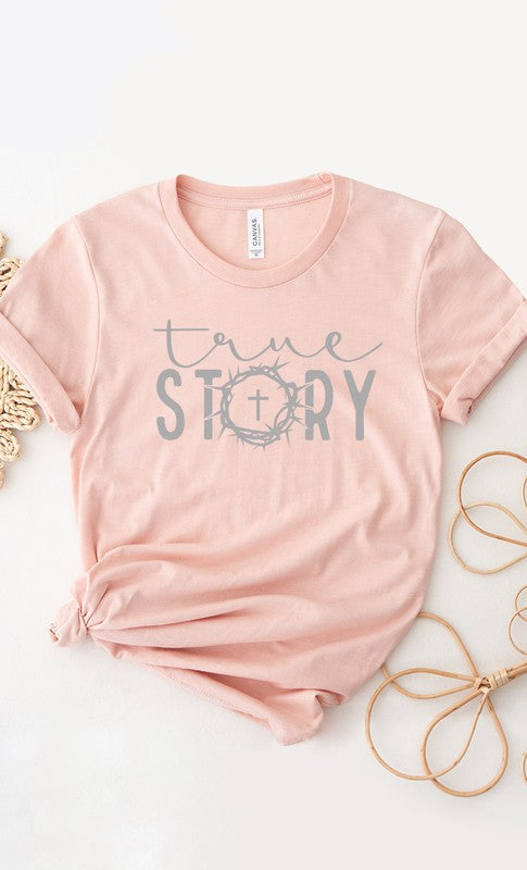 True Story Cross Easter Graphic Tee T-Shirt