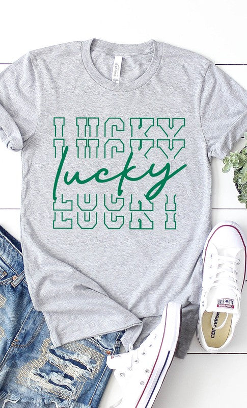 Vintage Lucky Graphic Tee T-Shirt PLUS