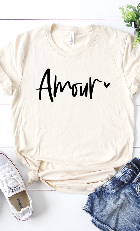 Amour Valentines Graphic Tee T-Shirt PLUS