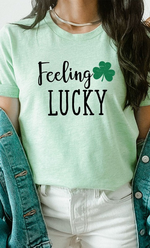 Feeling Lucky Shamrock PLUS SIZE Graphic Tee T-Shirt