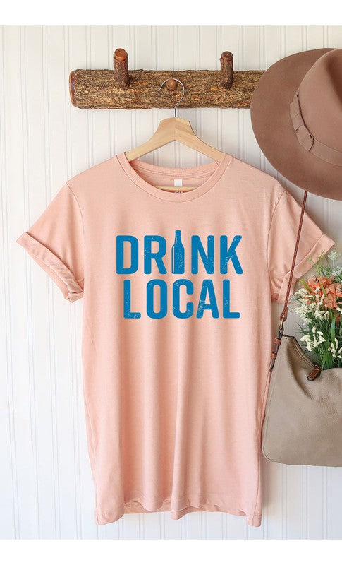 Retro Drink Local Graphic Tee T-Shirt PLUS