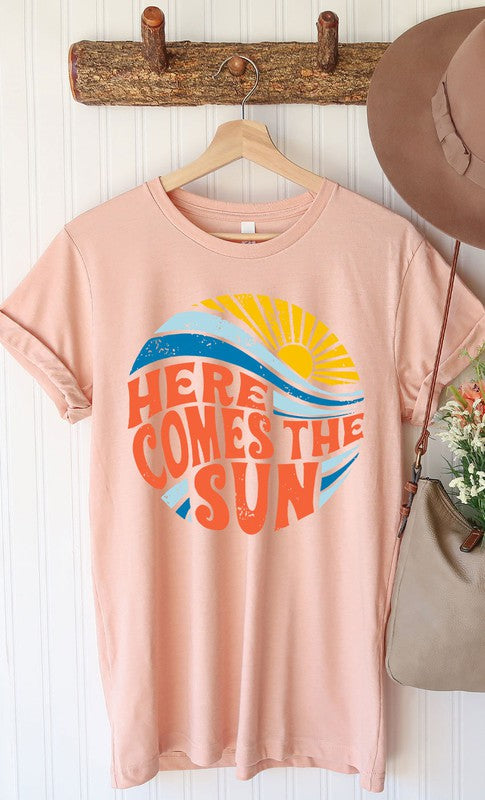 Here Comes The Sun Circle Graphic Tee T-Shirt PLUS