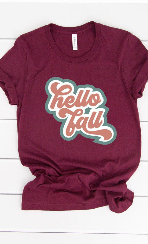 Retro Happy Fall PLUS Graphic Tee T-Shirt