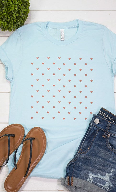 Polkadot Heart Graphic Tee T-Shirt PLUS