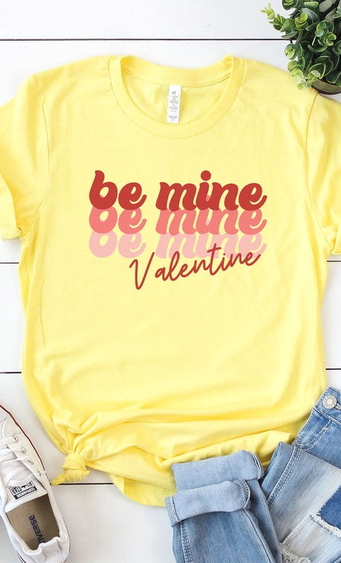 Retro Be Mine Valentine Graphic Tee T-Shirt