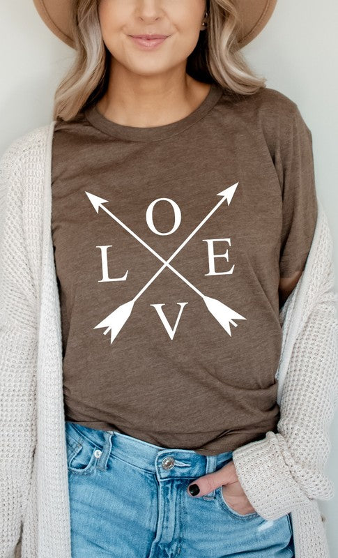 Love Arrows Valentines Day PLUS SIZE Graphic Tee T-Shirt