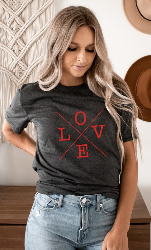 Love Valentines Day Graphic Tee T-Shirt