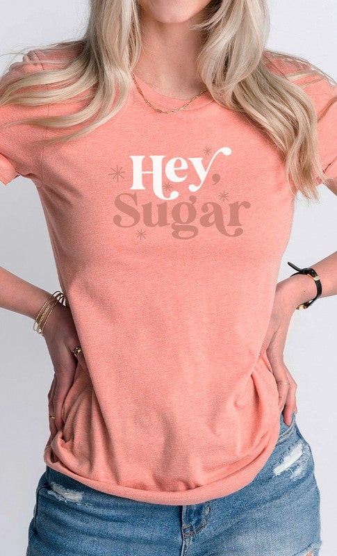 Hey Sugar Sparkle Valentines Day Graphic Tee