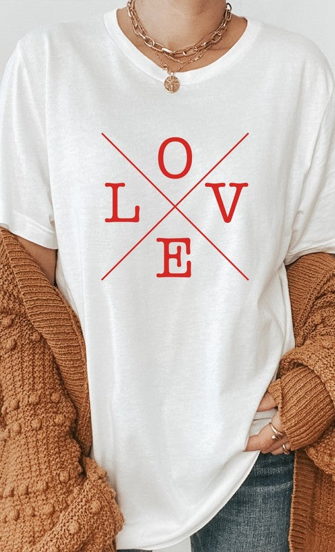 Love Valentines Day Graphic Tee T-Shirt