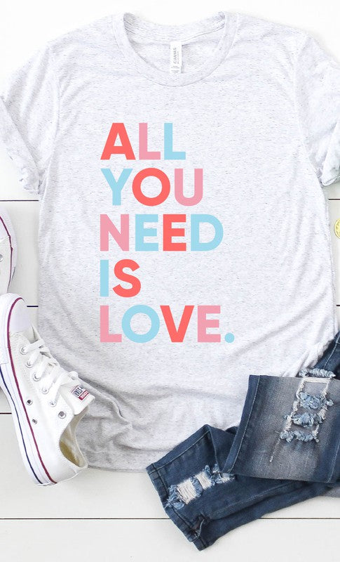 All You Need is Love Graphic Tee T-Shirt PLUS