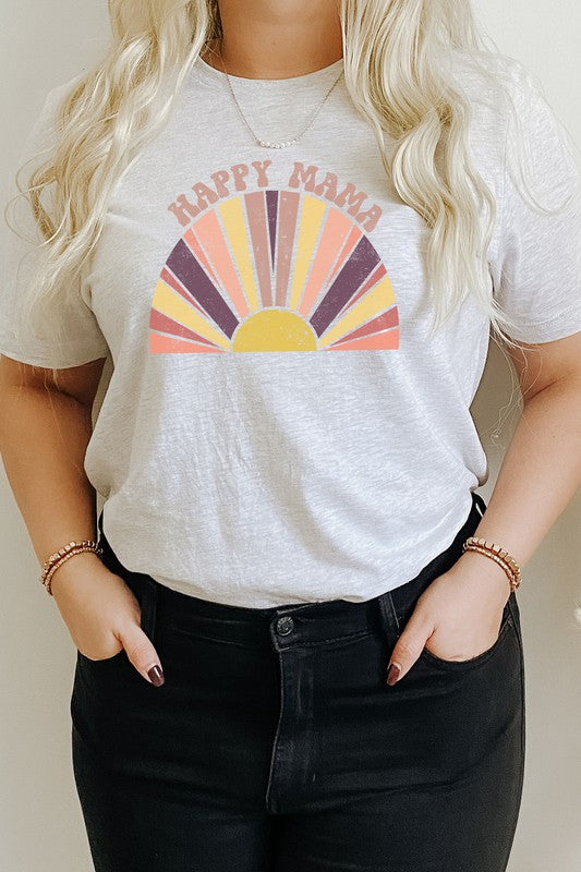 Happy Mama Sun Rise Mothers Day Graphic Tee