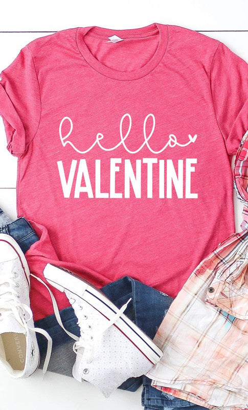 Hello Valentine Graphic Tee T-Shirt