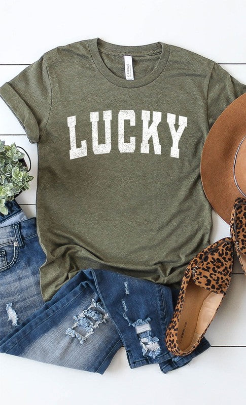 Varsity Lucky Graphic Tee T-Shirt PLUS