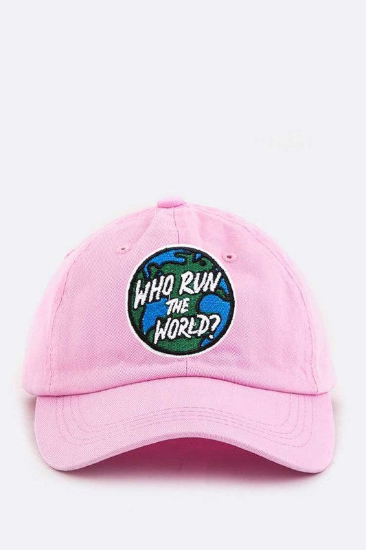 Who Run The World Patch Cotton Cap