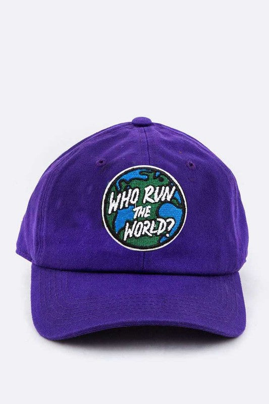 Who Run The World Patch Cotton Cap