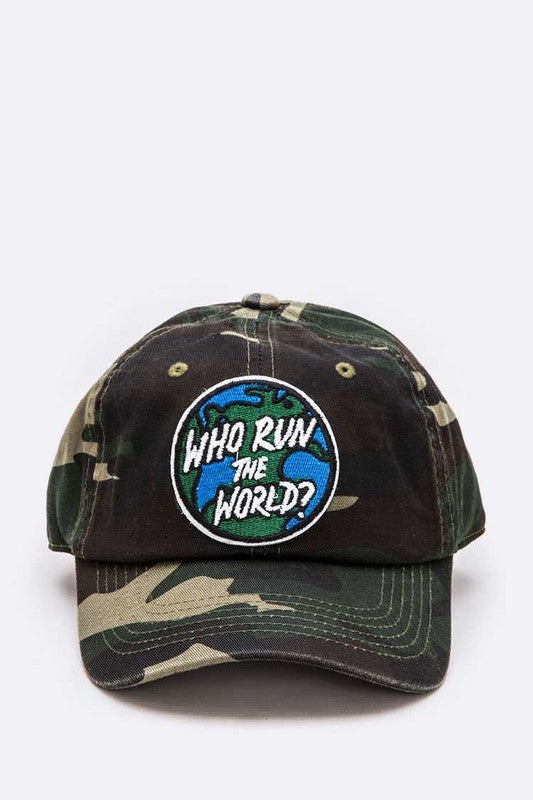 Who Run The World Patch Cotton Cap