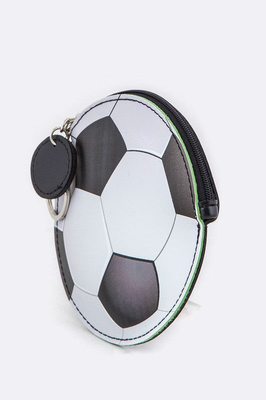 Soccer Ball Coin Purse Key Charm