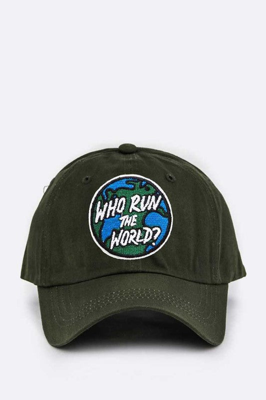 Who Run The World Patch Cotton Cap