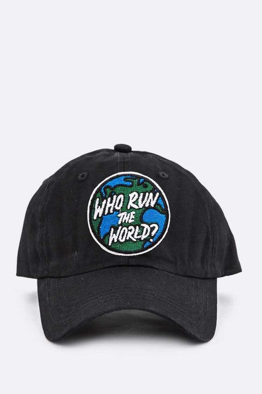 Who Run The World Patch Cotton Cap