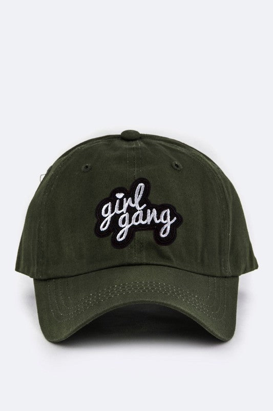 Girl Gang Embroidery Cotton Cap