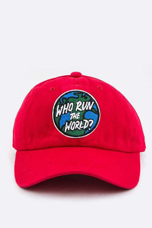 Who Run The World Patch Cotton Cap