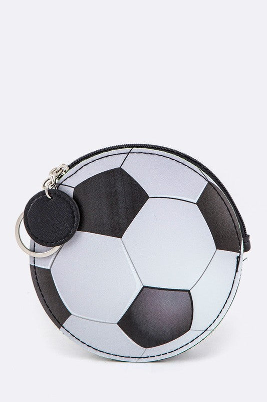 Soccer Ball Coin Purse Key Charm