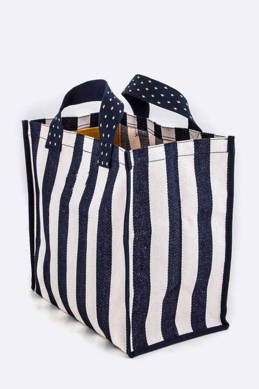 Coated Canvas Boxy Tote