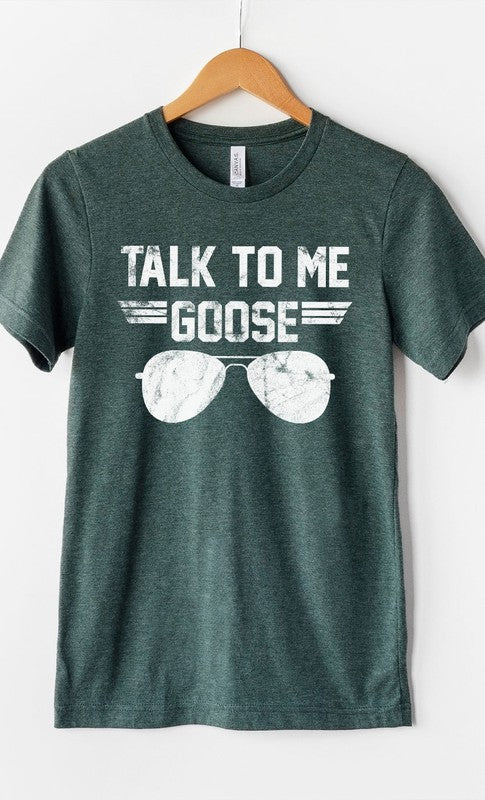 Talk to Me Goose White Ink Graphic Tee T-Shirt