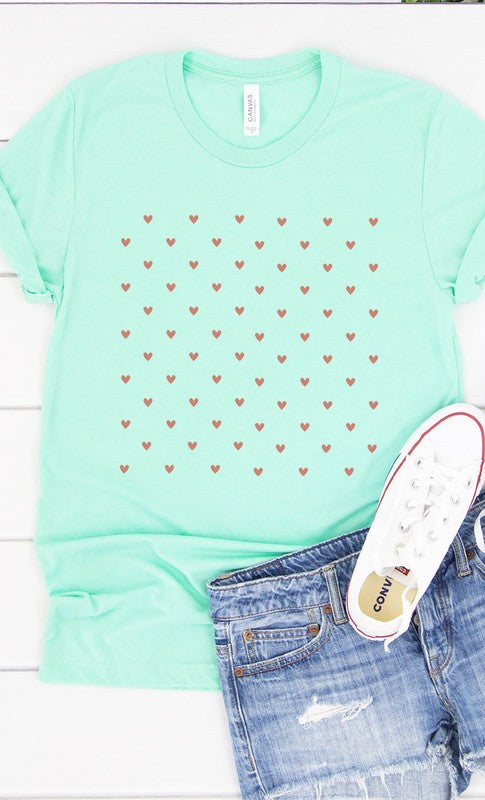 Polkadot Heart Graphic Tee T-Shirt PLUS