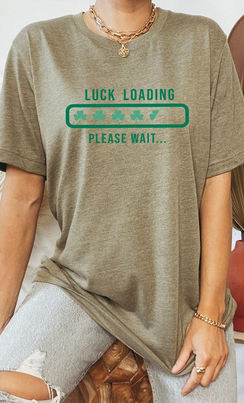 Clover Luck Loading St Patricks PLUS Graphic Tee T-Shirt