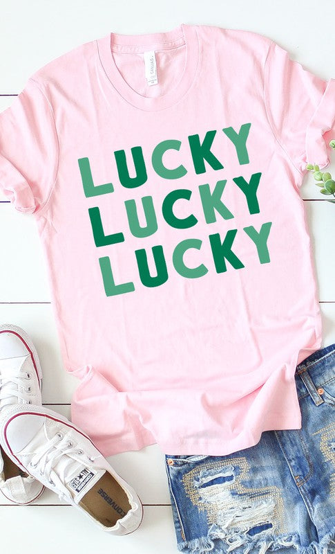 Retro Lucky Grid Graphic Tee T-Shirt