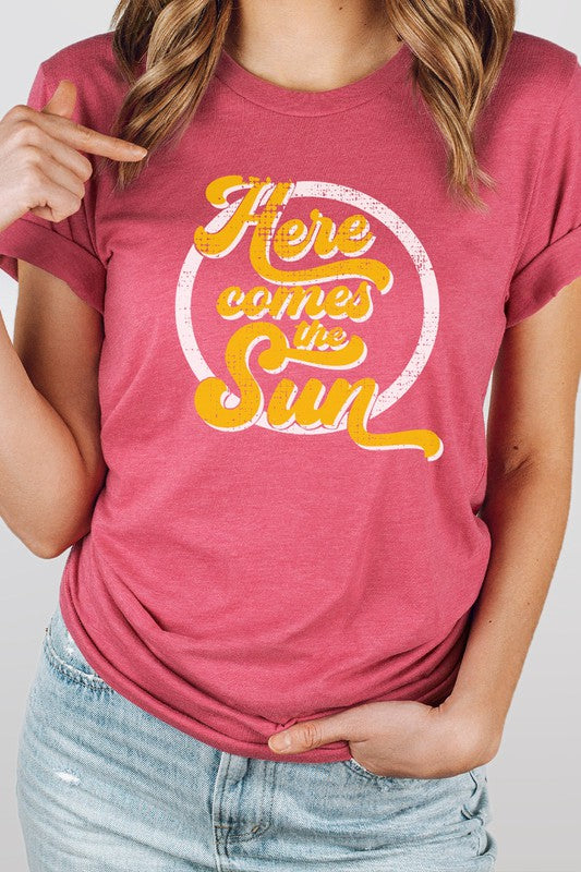 Here Comes The Sun Summer Spring Graphic Tee T-Shirt