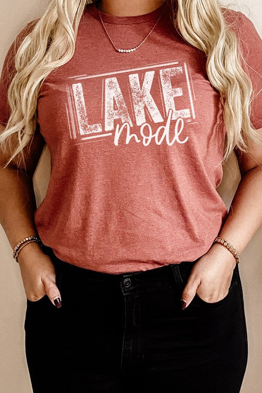 Lake Mode Summer Break Vacation Swim Graphic Tee