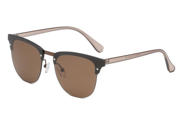 Classic Half Frame Round Fashion Sunglasses