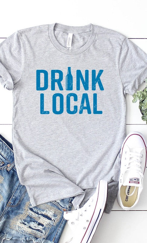 Retro Drink Local Graphic Tee T-Shirt PLUS