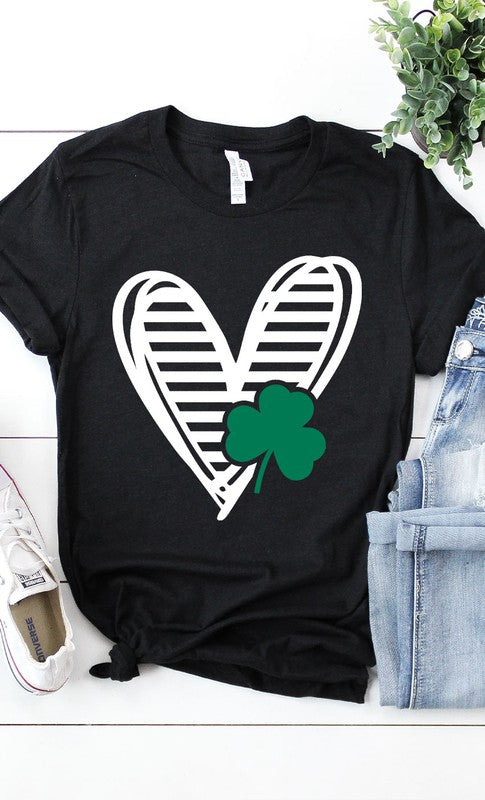 St Pattys Heart Graphic Tee T-Shirt PLUS