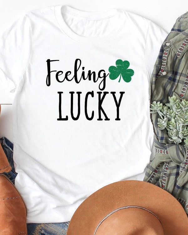 Feeling Lucky with Shamrock PLUS SIZE Graphic Tee