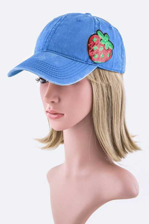 Sequins Strawberry Fashion Cap