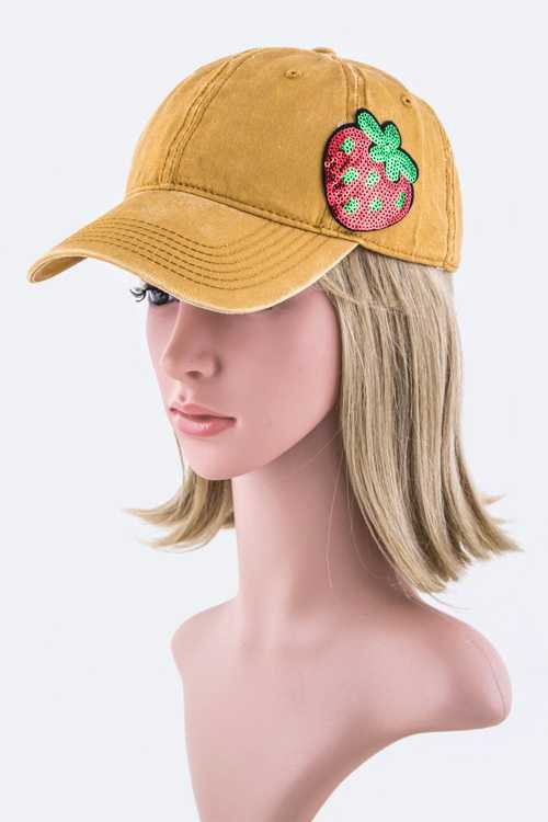 Sequins Strawberry Fashion Cap