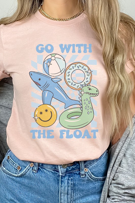 Blue Go With The Float Pool Toys Graphic Tee