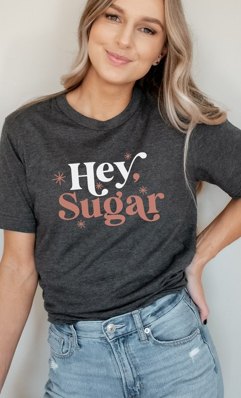 Hey Sugar Sparkle Valentines Day Graphic Tee