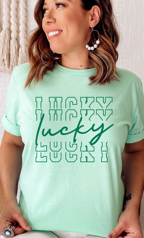 Vintage Lucky Graphic Tee T-Shirt PLUS