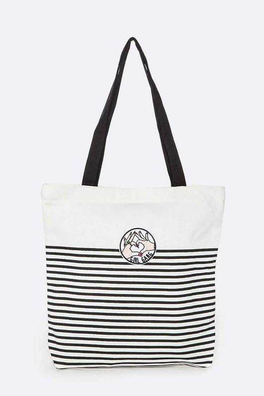 Girl Gang Iconic Patch Cotton Canvas Tote