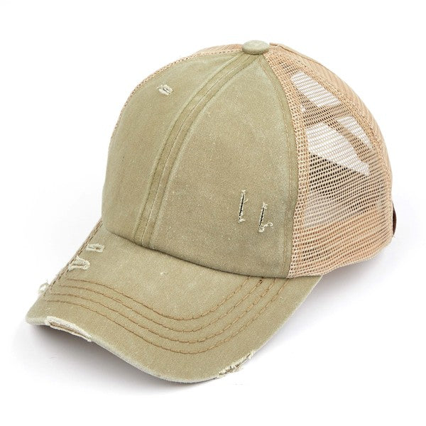 C.C Multi Level Crisscross Pony Cap