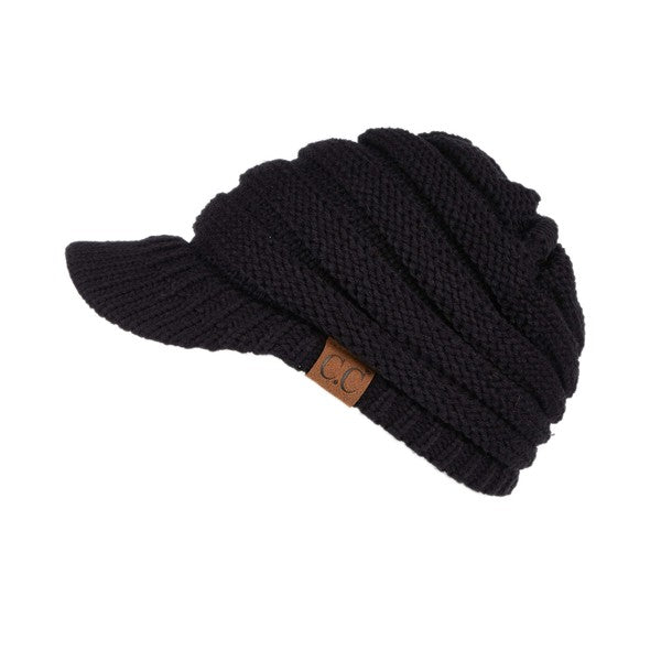 CC Brimmed Bun Beanie