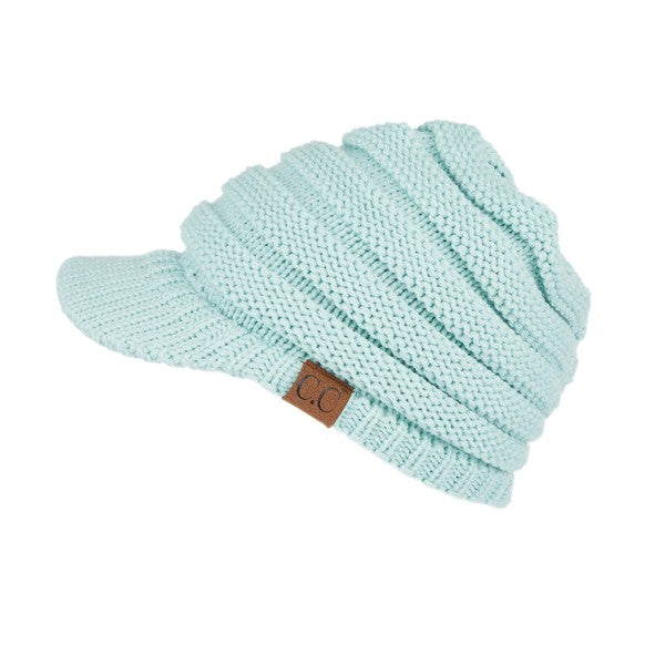 CC Brimmed Bun Beanie