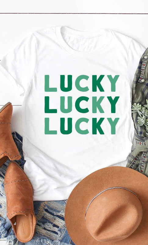 Retro Lucky Grid Graphic Tee T-Shirt PLUS