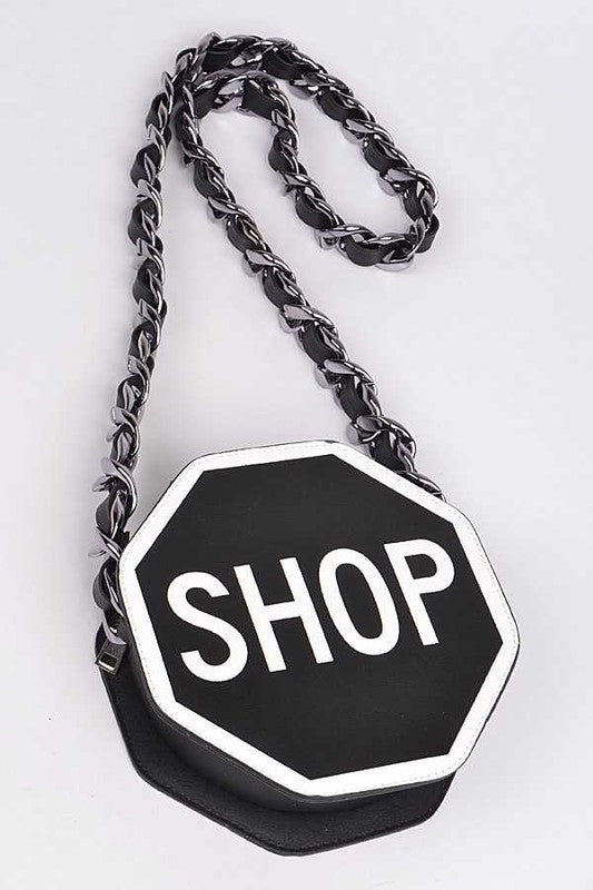 STOP Sign Chunky Chain Swing Bag