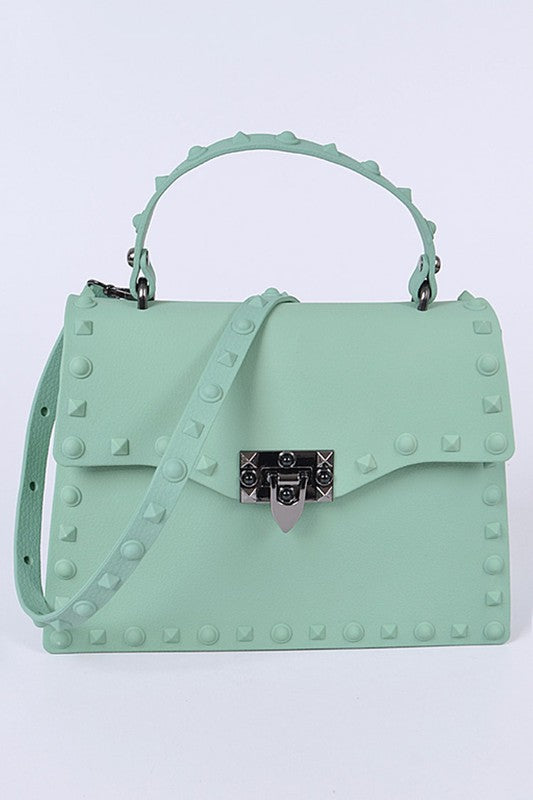 Matte Finish Studded Convertible Jelly Bag