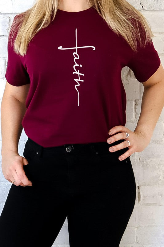 Faith Christian Easter Spring Season PLUS SIZE Tee T-Shirt